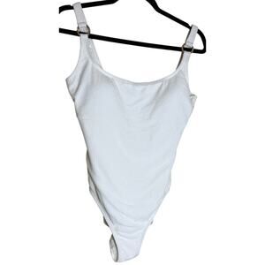 Michael Kors One Piece Swimsuit Women 14 White Swimwear Beach NWOT Summer Resort